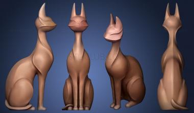 3D модель Статуя кошки (STL)